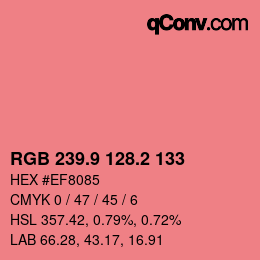 Color code: RGB 239.9 128.2 133 | qconv.com