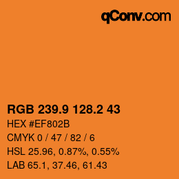 Color code: RGB 239.9 128.2 43 | qconv.com