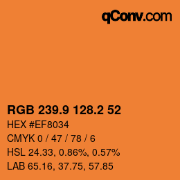 Color code: RGB 239.9 128.2 52 | qconv.com