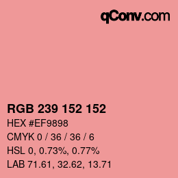 Color code: RGB 239 152 152 | qconv.com