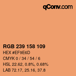 Color code: RGB 239 158 109 | qconv.com