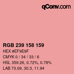 Color code: RGB 239 158 159 | qconv.com