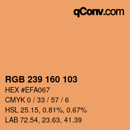 Color code: RGB 239 160 103 | qconv.com