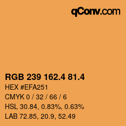 カラーコード: RGB 239 162.4 81.4 | qconv.com