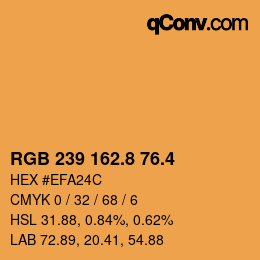 カラーコード: RGB 239 162.8 76.4 | qconv.com