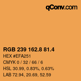 カラーコード: RGB 239 162.8 81.4 | qconv.com