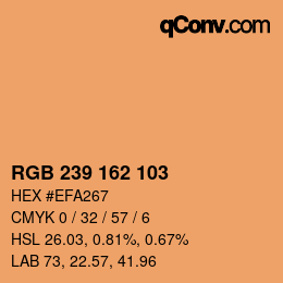 颜色代码: RGB 239 162 103 | qconv.com