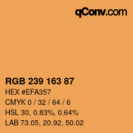 Color code: RGB 239 163 87 | qconv.com
