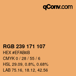 Color code: RGB 239 171 107 | qconv.com