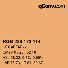 Color code: RGB 239 173 114 | qconv.com