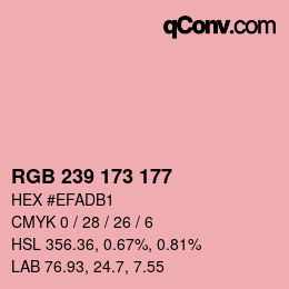 Farbcode: RGB 239 173 177 | qconv.com
