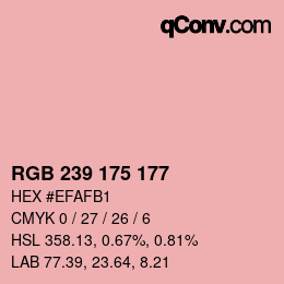 Color code: RGB 239 175 177 | qconv.com