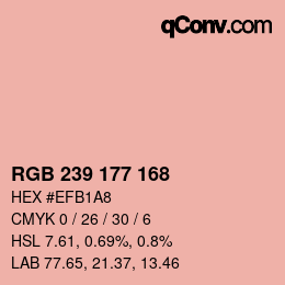 カラーコード: RGB 239 177 168 | qconv.com
