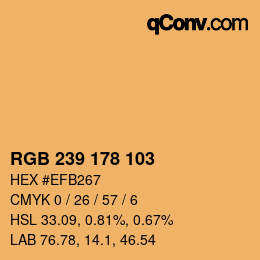Color code: RGB 239 178 103 | qconv.com