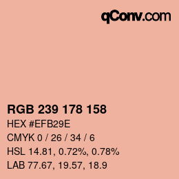 Color code: RGB 239 178 158 | qconv.com