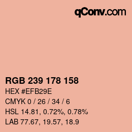 Color code: RGB 239 178 158 | qconv.com