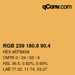 カラーコード: RGB 239 180.8 90.4 | qconv.com