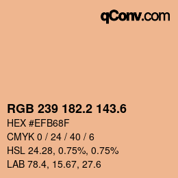 カラーコード: RGB 239 182.2 143.6 | qconv.com