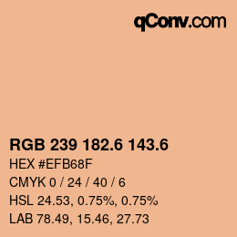 カラーコード: RGB 239 182.6 143.6 | qconv.com