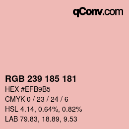 Color code: RGB 239 185 181 | qconv.com