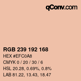 Farbcode: RGB 239 192 168 | qconv.com