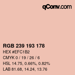 カラーコード: RGB 239 193 178 | qconv.com