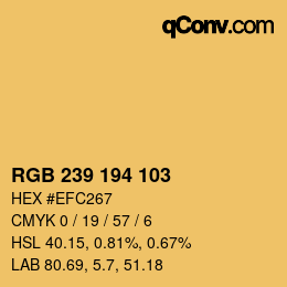 カラーコード: RGB 239 194 103 | qconv.com