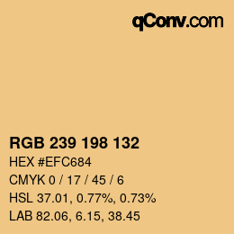 Farbcode: RGB 239 198 132 | qconv.com