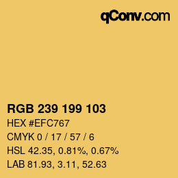 Color code: RGB 239 199 103 | qconv.com