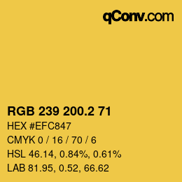 カラーコード: RGB 239 200.2 71 | qconv.com