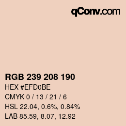 Farbcode: RGB 239 208 190 | qconv.com