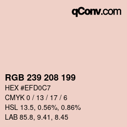 Código de color: RGB 239 208 199 | qconv.com