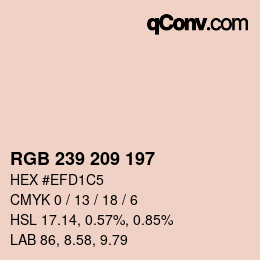 颜色代码: RGB 239 209 197 | qconv.com