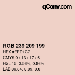 Color code: RGB 239 209 199 | qconv.com