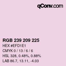 カラーコード: RGB 239 209 225 | qconv.com