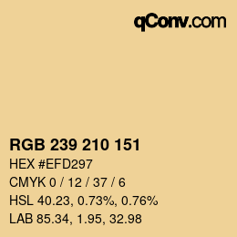 Farbcode: RGB 239 210 151 | qconv.com