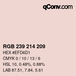 Color code: RGB 239 214 209 | qconv.com