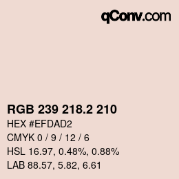 カラーコード: RGB 239 218.2 210 | qconv.com
