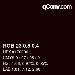 カラーコード: RGB 23 0.8 0.4 | qconv.com