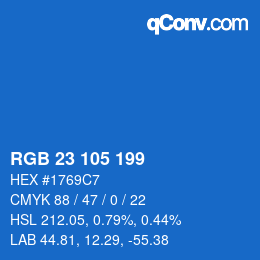Color code: RGB 23 105 199 | qconv.com