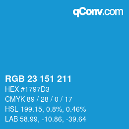 Color code: RGB 23 151 211 | qconv.com