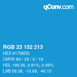 Color code: RGB 23 152 213 | qconv.com