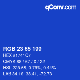 Color code: RGB 23 65 199 | qconv.com
