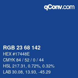 Color code: RGB 23 68 142 | qconv.com