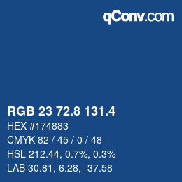 カラーコード: RGB 23 72.8 131.4 | qconv.com