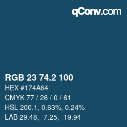 カラーコード: RGB 23 74.2 100 | qconv.com