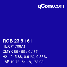颜色代码: RGB 23 8 161 | qconv.com