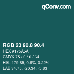 カラーコード: RGB 23 90.8 90.4 | qconv.com