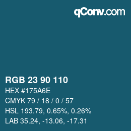 Color code: RGB 23 90 110 | qconv.com