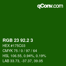 カラーコード: RGB 23 92.2 3 | qconv.com